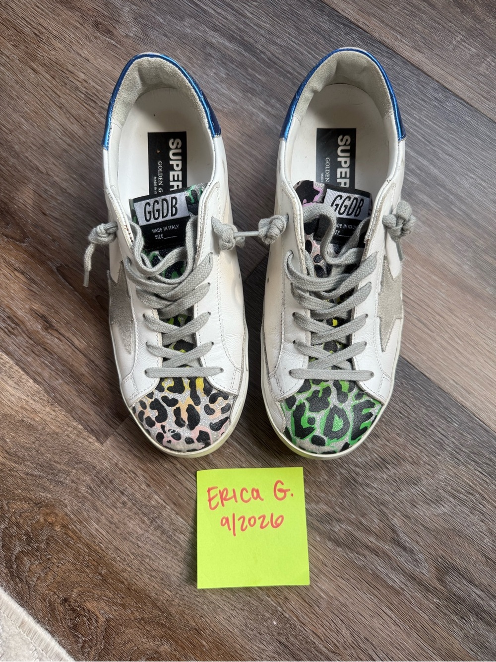 Golden Goose — Multi-color Leopard Toe Super stars — Size 38 (7.5)